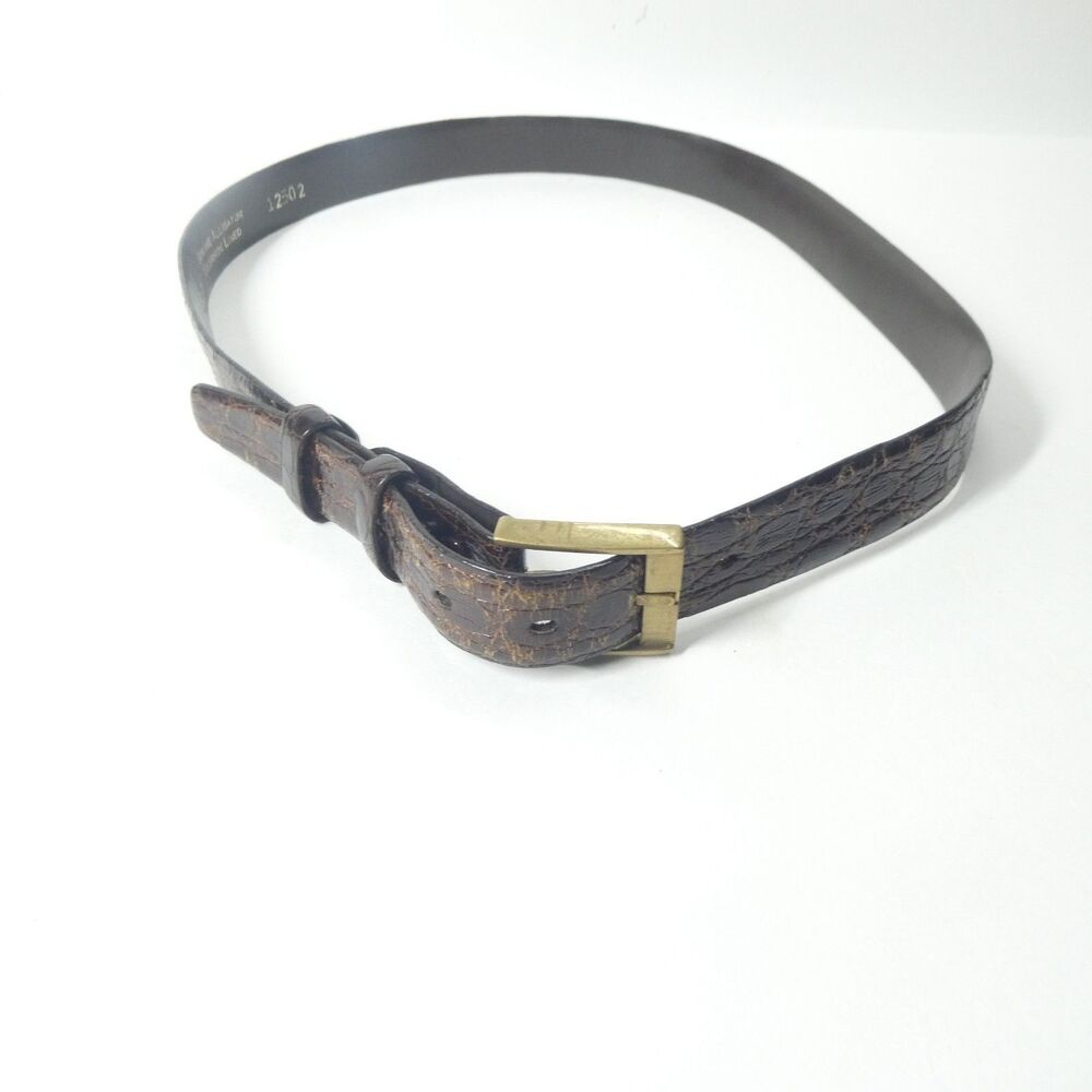 Bechelli Belt Genuine Alligator Steerhide Lined 32 1" 12502 29"-32.5" Waist Vtg